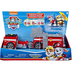 Spin Master 6056035/20122675 - Paw Patrol Marshall Split-Second 2-in-1 Camion de pompiers avec 2 figurines de collection