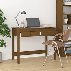 Avis Maison Chic Bureau solide,Table de travail,Bureau d'ordinateur avec tiroirs Marron miel 100x50x78 cm Bois massif de pin -GKD97754