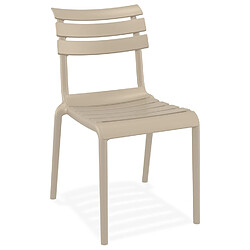 Alterego Chaise de jardin 'CHALA' taupe en matière plastique