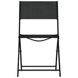 Maison Chic Table de bistro et chaises d'extérieur 3 pcs,Ensemble de bistro de jardin pour relax Acier Noir -GKD569530 pas cher