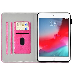 Etui en PU fermoir magnétique avec support et porte-carte pour votre iPad mini (2019) 7.9 pouces/mini 4/3/2/1 - rose