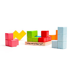 Bigjigs Toys Jouet Lock-a-Cube en bois pas cher