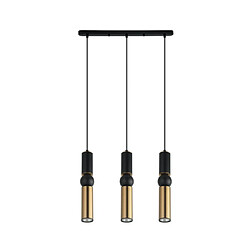 Luminaire Center Suspension Isidora Acier,Aluminium Noir, Bronze Antique