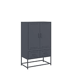 vidaXL Buffet haut anthracite 68x39x111,5 cm acier