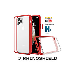 RhinoShield Coque Compatible avec [iPhone 15 Plus] Mod NX - Protection Fine Personnalisable avec Technologie d'absorption des Chocs [sans BPA] - Rouge