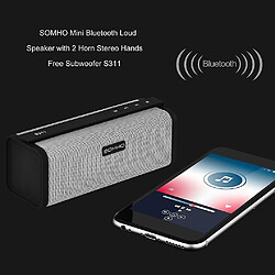 Universal Somho Mini Bluetooth haut-parleur fort avec 2 cornes Hands Hands Free Subwoofer S311