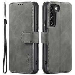 Etui en PU DG.MING style rétro avec support gris pour votre Samsung Galaxy S22 5G