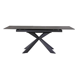 Avis Vente-Unique Table à manger extensible ALBINA - 6 à 8 personnes - Céramique & Verre trempé - Anthracite de Maison Céphy