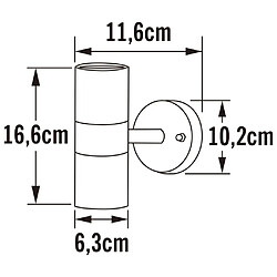 Acheter KONSTSMIDE Applique murale Modena en bas et en haut Noir mat