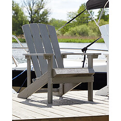 Beliani Chaise de jardin ADIRONDACK Bois d'ingénierie Gris clair