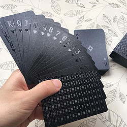 Avis Cartes à Jouer En Plastique Noir Imperméable Créatif Jeux De Cartes Poker 87x57mm Style 2