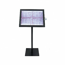 Acheter Présentoir Menus Professionnel Eclairé LED Noir 1,20 m - Securit - - Acier 650x100x1200mm