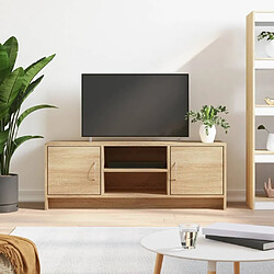 Maison Chic Meuble TV scandinave - Banc TV pour salon chêne sonoma 102x30x37,5 cm bois d'ingénierie -MN79861