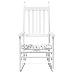 Maison Chic Lot de 2 Chaises à bascule sièges incurvés blanc sapin massif -GKD66886 pas cher