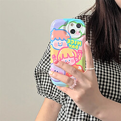 Avis GUPBOO Étui pour iPhone13ProMax Graffiti garçon fille dessin animé téléphone portable étui silicone femme