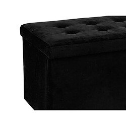 Atmosphera, Createur D'Interieur Pouf pliant double velours Lysandre - noir - Atmosphera