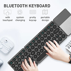 Universal Clavier pliable Bluetooth sans fil avec pavé tactile Rechargeable iPad Apple Laptop IOS Téléphone Android