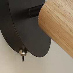 Searchlight Applique Spotlight - Bois & Métal Noir