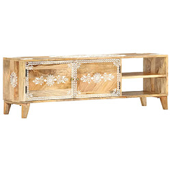 vidaXL Meuble TV 120x30x40 cm Bois massif de manguier