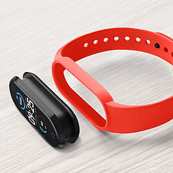 Avizar Bracelet Sport Xiaomi Mi Band 6 et 5 Silicone Premium Soft-touch Léger Rouge