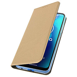 Avizar Étui Motorola Moto G8 Power Lite Housse Folio Porte-carte Fonction Support Or