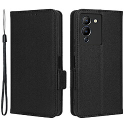 Etui en PU texture litchi, anti-chute, fermoir magnétique avec support pour votre Infinix Note 12 G96 4G X670 - noir