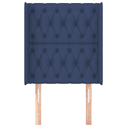 Avis Maison Chic Tête de lit scandinave avec oreilles,meuble de chambre Bleu 83x16x118/128 cm Tissu -MN13281