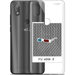 Caseink Coque arrière Wiko View 2 (6 ) Gel HD [ Nouvelle Collection - Souple - Antichoc - Imprimé en France] Tu Vois ce que Je Vois