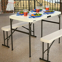 Table Piable Lifetime Crème 106,5 x 73,5 x 61 cm Acier Plastique pas cher