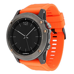 Bracelet en silicone 22mm souple avec boucle noire orange pour votre Garmin Fenix 5/5 Plus