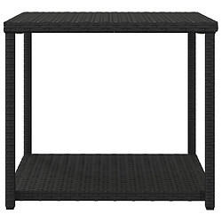 Avis Maison Chic Table d'appoint | Table Basse noir 55x45x49 cm résine tressée -GKD38722