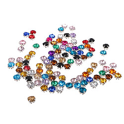 Acheter 100 Pièces Coudre On Diamante Cristaux Acrylique Rhinestone Embellissement 8mm