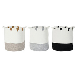 Panier DKD Home Decor Coton (34 x 34 x 40 cm) (3 Unités)