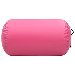 vidaXL Rouleau gonflable de gymnastique avec pompe 100x60 cm PVC Rose