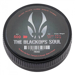 Boite de 500 Plombs 4.5 mm Black Ops Soul Tête pointue par 8