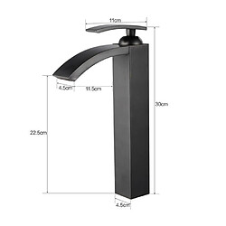 Acheter iDeko®Robinet Mitigeur lavabo cascade salle de bain (Haut)Noir & Flexible