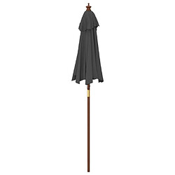 Maison Chic Parasol Jardin | Parasol de jardin avec mat en bois anthracite 196x231 cm - GKD64892 pas cher