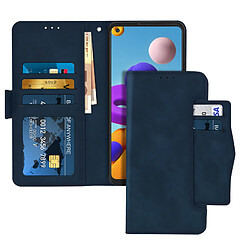 Avizar Housse Samsung Galaxy A21s Étui Folio Portefeuille Fonction Support - Bleu nuit