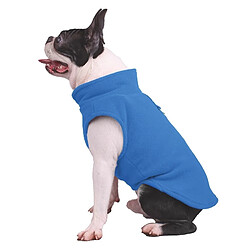 Wewoo Hiver vêtements de flanelle polaire pour animaux de compagnie manteau bouledogue français costumes de carlin veste chiens chiotstaille XL bleu