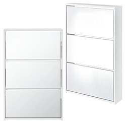 Avis Meuble à Chaussure Lund Miroir 103 x 63 x 17cm Blanc [en.casa] Lund Miroir