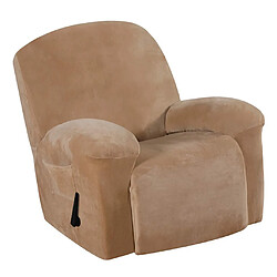 Housse De Canapé Inclinable En Velours élastique Housse De Fauteuil Antidérapante Brown_2 pas cher