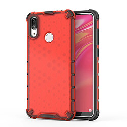 Wewoo Coque PC + TPU antichoc en nid d'abeille pour Huawei Y7 2019 rouge