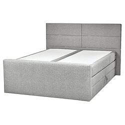 Acheter Beliani Lit boxspring en tissu 160 x 200 cm gris clair ARISTOCRAT