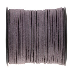 Acheter 100 Yards Faux Suede Cuir Cordon Fil Fil DIY Bracelet Collier Gris Foncé