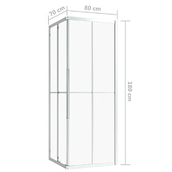 vidaXL Cabine de douche ESG 80x70x180 cm pas cher