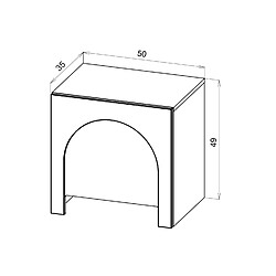 Avis Vivaldi Table de Nuit ARCO 1D Blanc