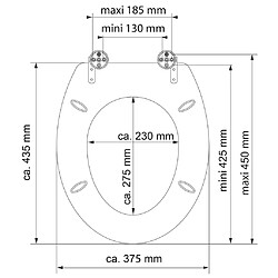 Acheter SCHÜTTE Siège de toilette avec fermeture en douceur GREY STEEL MDF