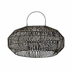 Mes Abat-jour rond 58x58x42 cm en rotin noir - LUMEN