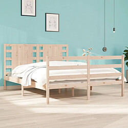 vidaXL Cadre de lit sans matelas 135x190 cm bois de pin massif 