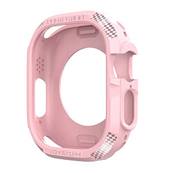 Avizar Coque Apple Watch 8 7 45mm et 6 5 4 2 44mm et 3 2 1 45mm Fibre de Carbone rose